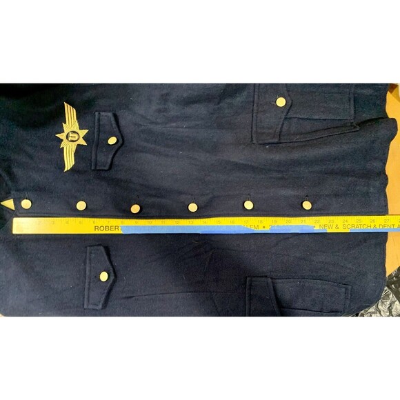 Vintage Get Used By Elie Military Style Embroidered Blue Revolution Jacket - XL - Picture 7 of 8